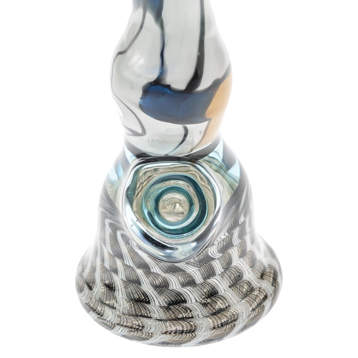 Blue Jay Coilpot Water Pipe on a white background close up on bowl angle - Up N Smoke
