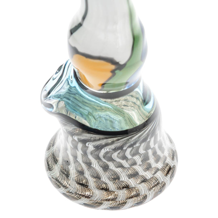 Blue Jay Coilpot Water Pipe on a white background close up angle - Up N Smoke