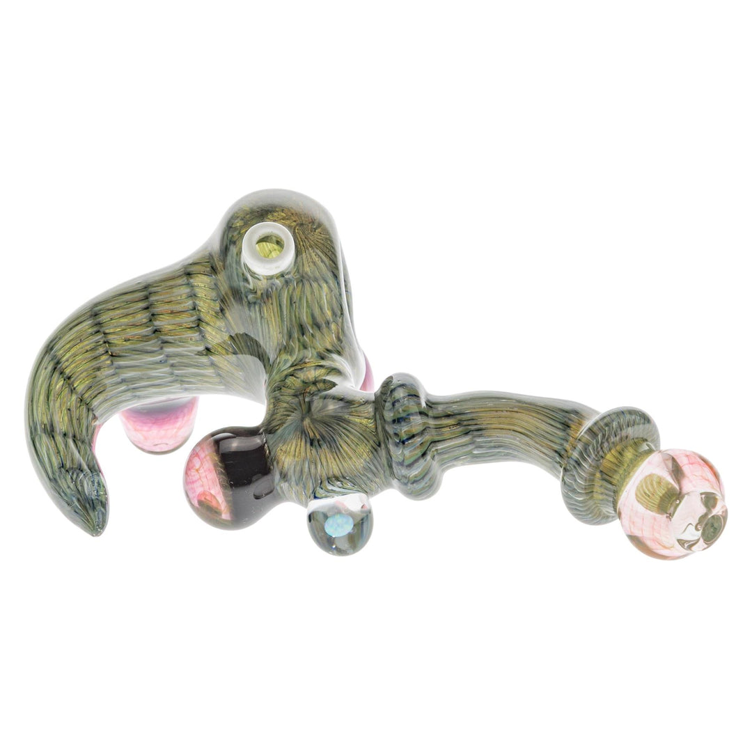 Blue Jay Coilpot Fumed Sherlock Pipe on a white background slight front right  angle - Up N Smoke