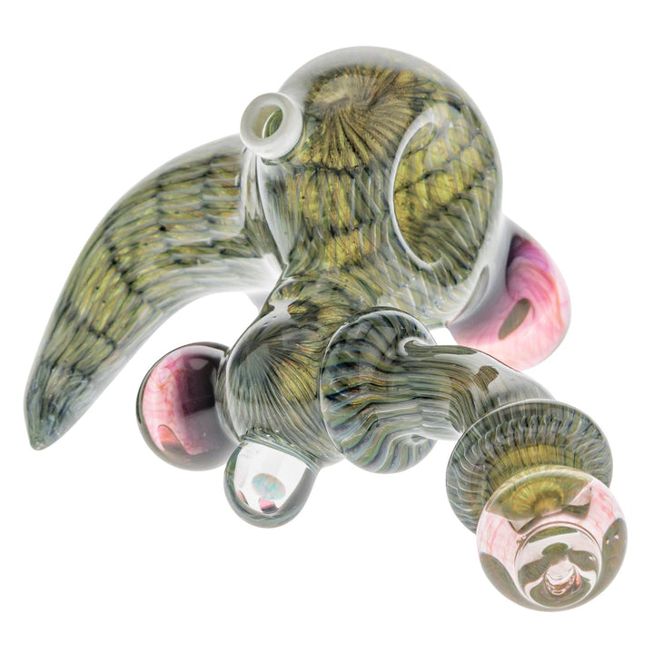 Blue Jay Coilpot Fumed Sherlock Pipe on a white background slight right angle - Up N Smoke