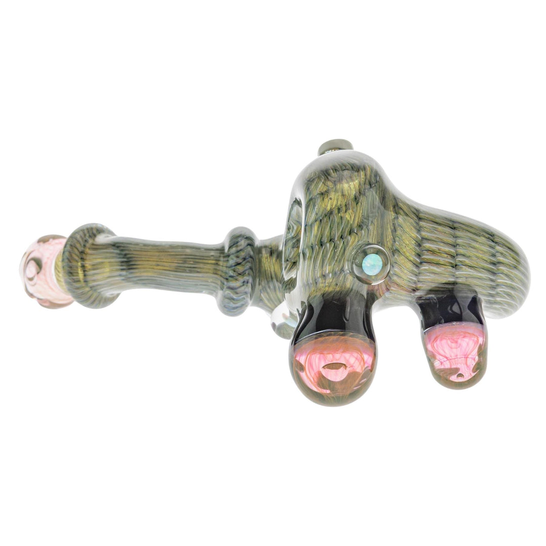 Blue Jay Coilpot Fumed Sherlock Pipe on a white background left angle - Up N Smoke