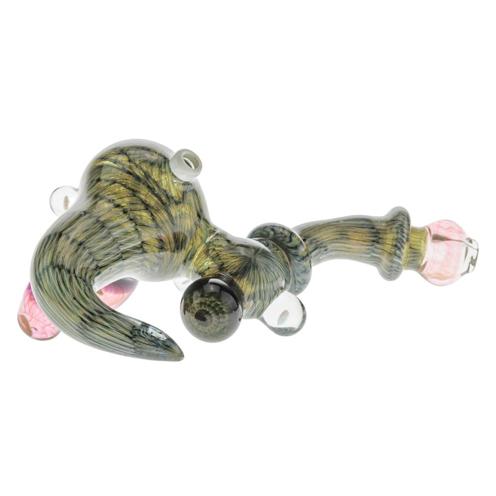 Blue Jay Coilpot Fumed Sherlock Pipe on a white background right angle - Up N Smoke