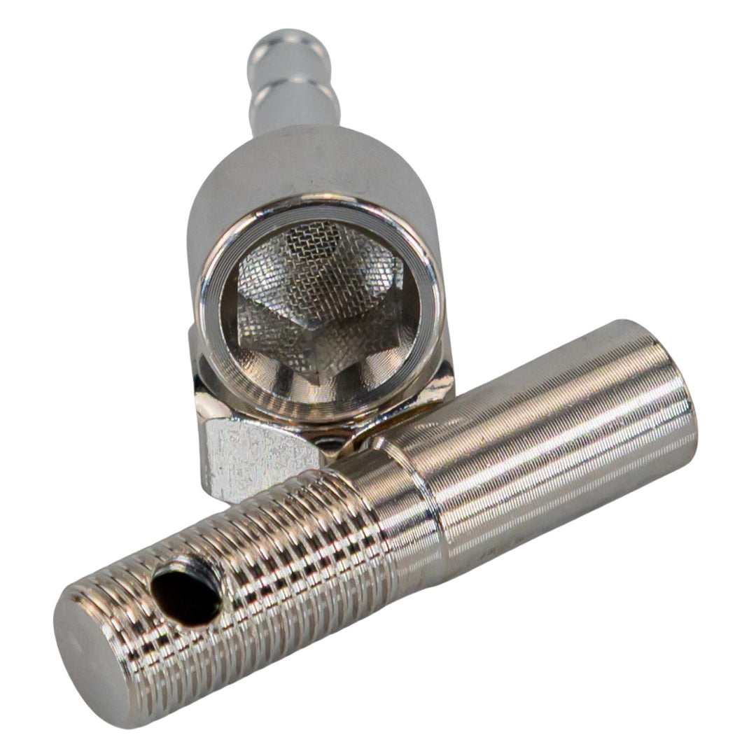 Bolt Hand Pipe showcasing different parts of the pipe apart  - Up N Smoke