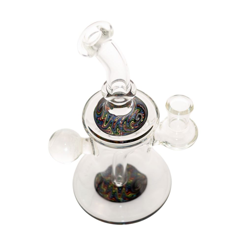 "Top-down view of a Boss Haas Wig Wag Rig on a white background," - Up N Smoke.