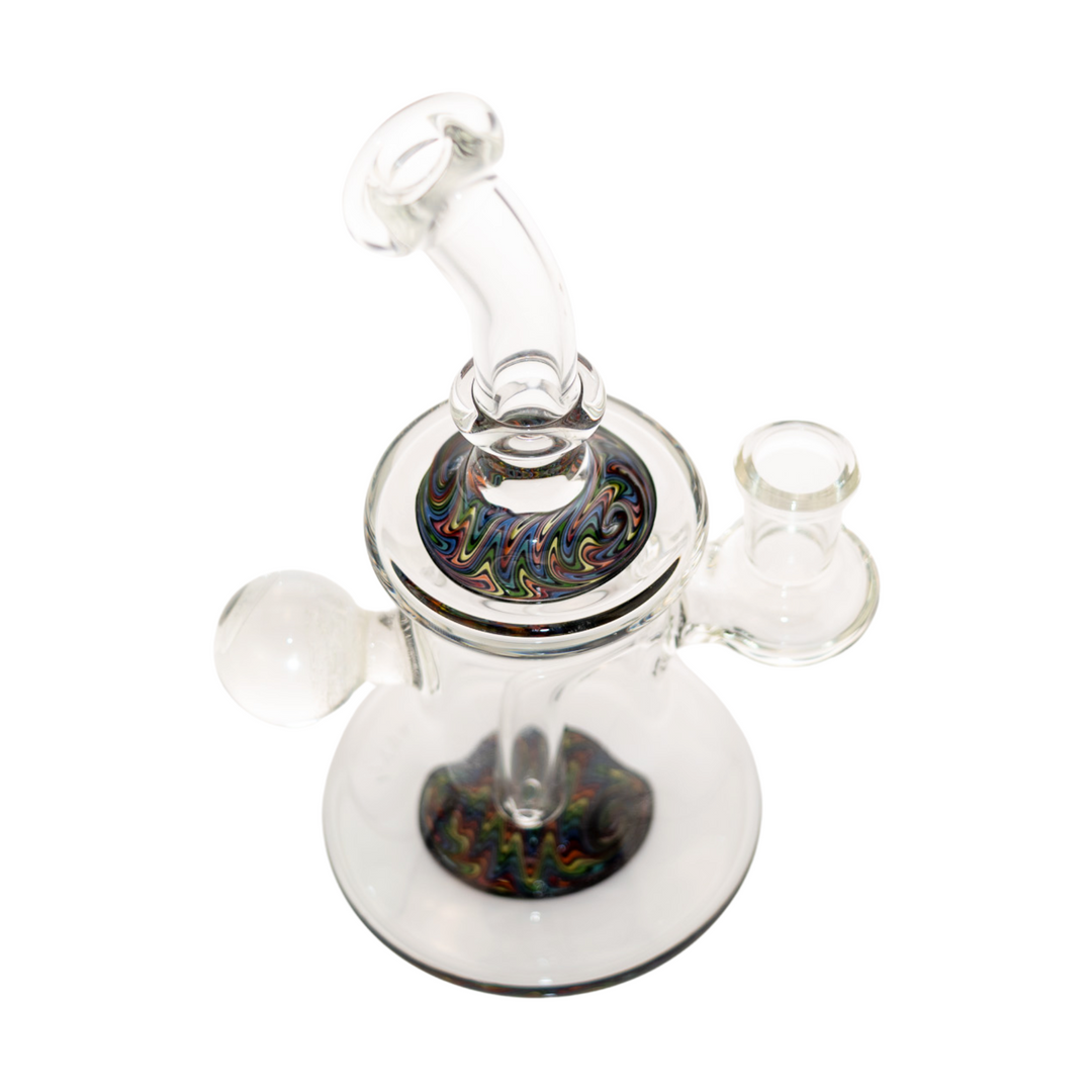 "Top-down view of a Boss Haas Wig Wag Rig on a white background," - Up N Smoke.