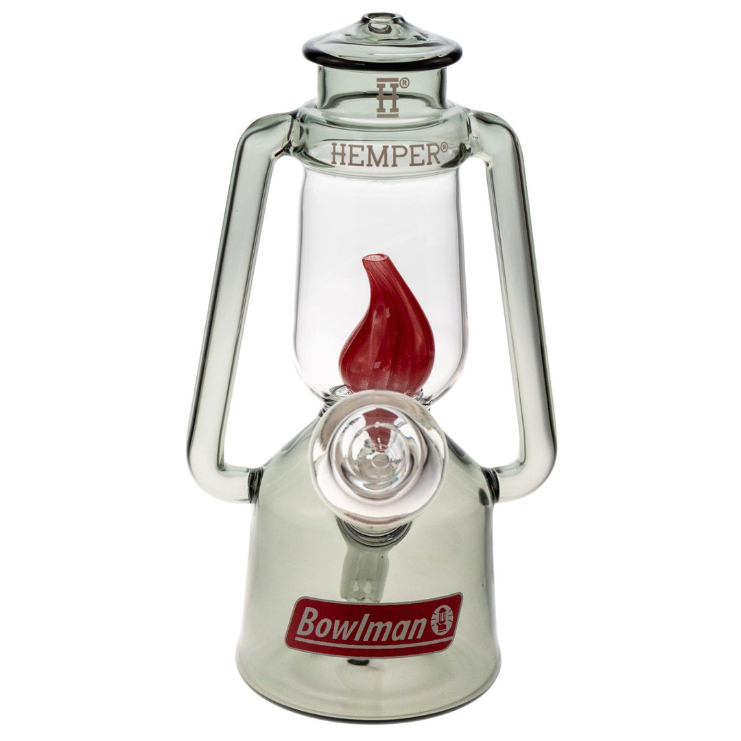 "Front of a Bowlman Hemper Lantern Water Pipe on a white background," - Up N Smoke.