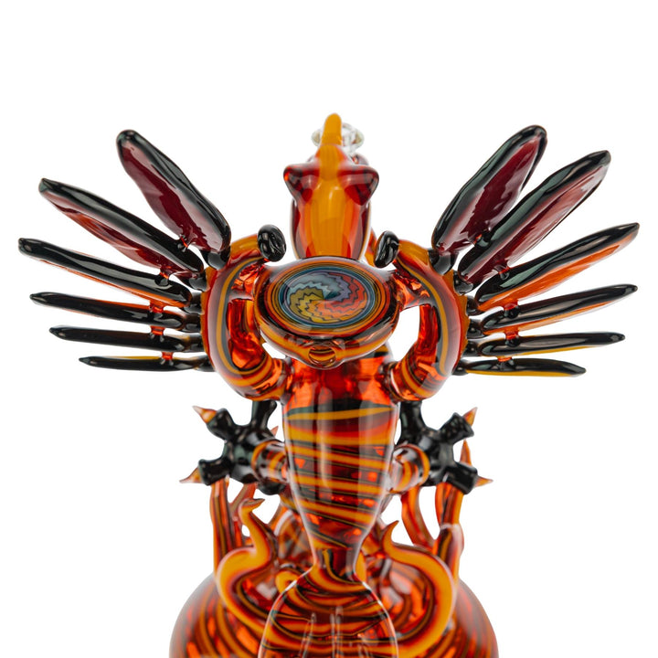 Brain and Chaiah Phoenix Rig Collab on a white background high mouthpiece angle - Up N Smoke