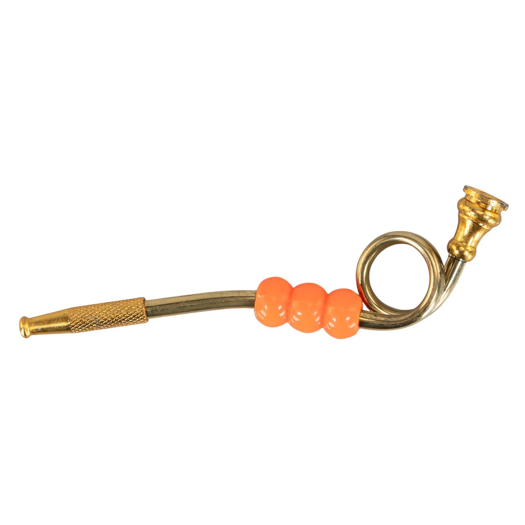 Brass Coiled Cigarette Holder Orange on a white background - Up N Smoke