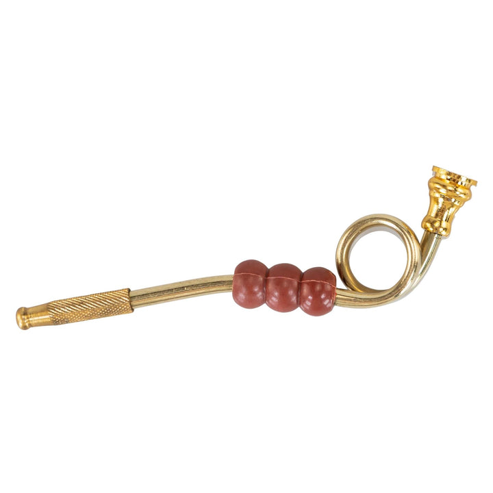 Brass Coiled Cigarette Holder Red on a white background - Up N Smoke