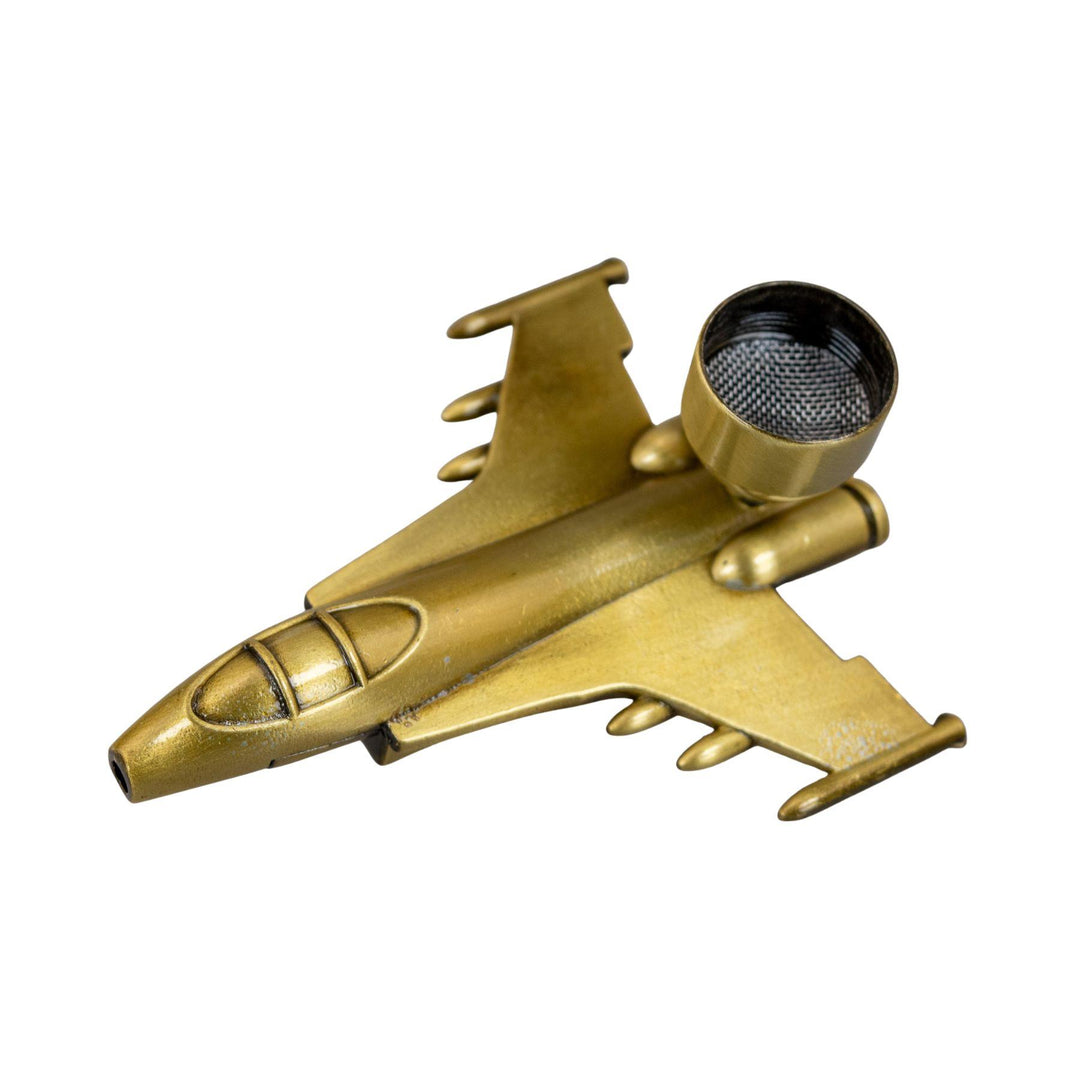 "Bronze D&K Jet Hand Pipe with its screened bowl on top of the smoking device," - Up N Smoke.