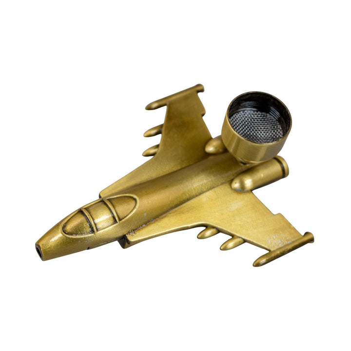 "Bronze D&K Jet Hand Pipe with its screened bowl on top of the smoking device," - Up N Smoke.