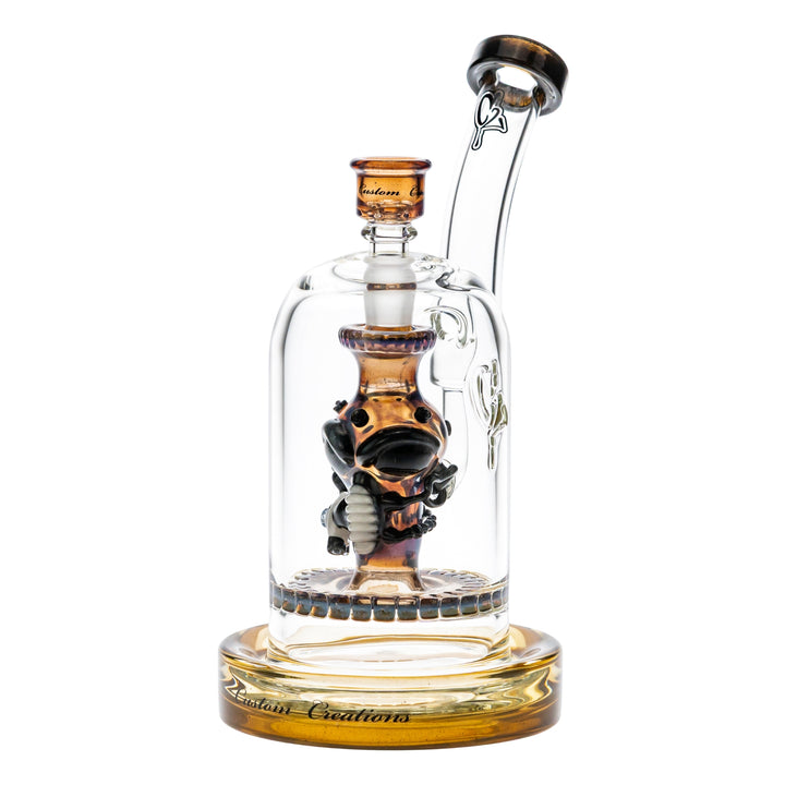 Custom Creations Ratchet Bubbler on a white background - Up N Smoke