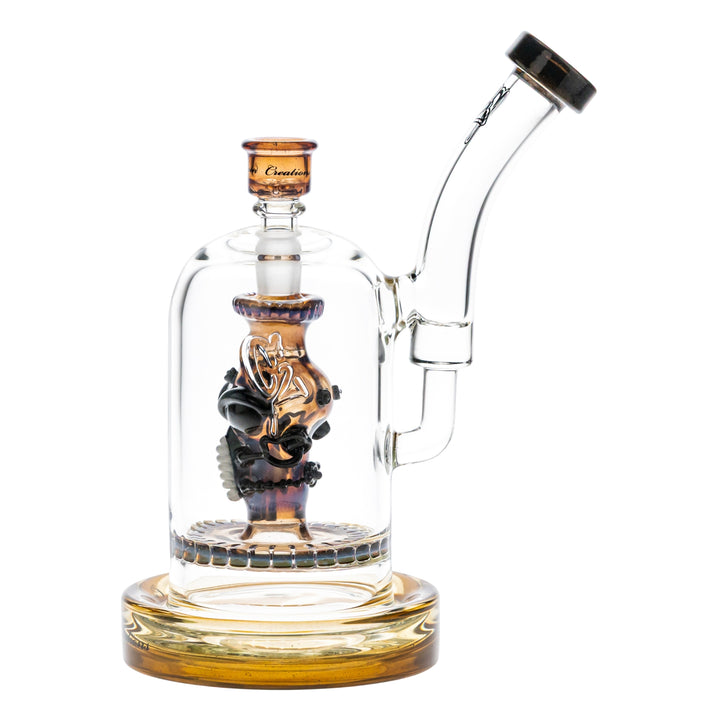 Custom Creations Ratchet Bubbler on a white background right facing angle - Up N Smoke