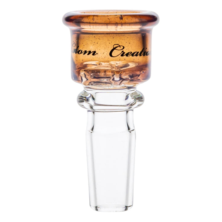 Custom Creations Ratchet Bubbler on a white background bowl close up - Up N Smoke