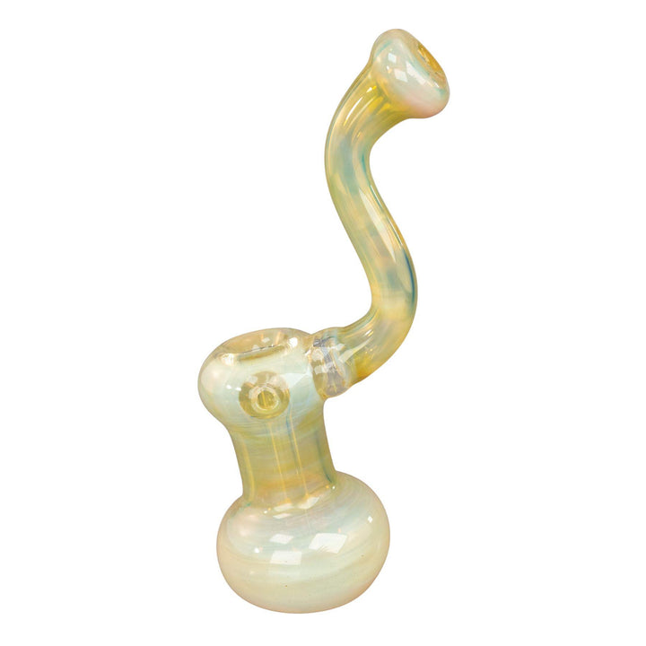 "Left side of a Chris Drags Fumed Bubbler on a white background," - Up N Smoke.