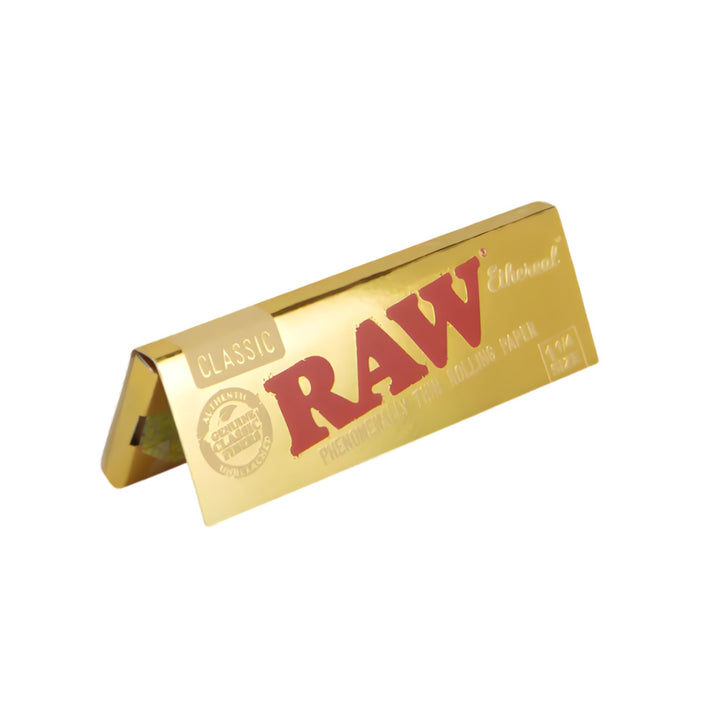 "Classic Ethereal RAW Papers on a white background," - Up N Smoke.