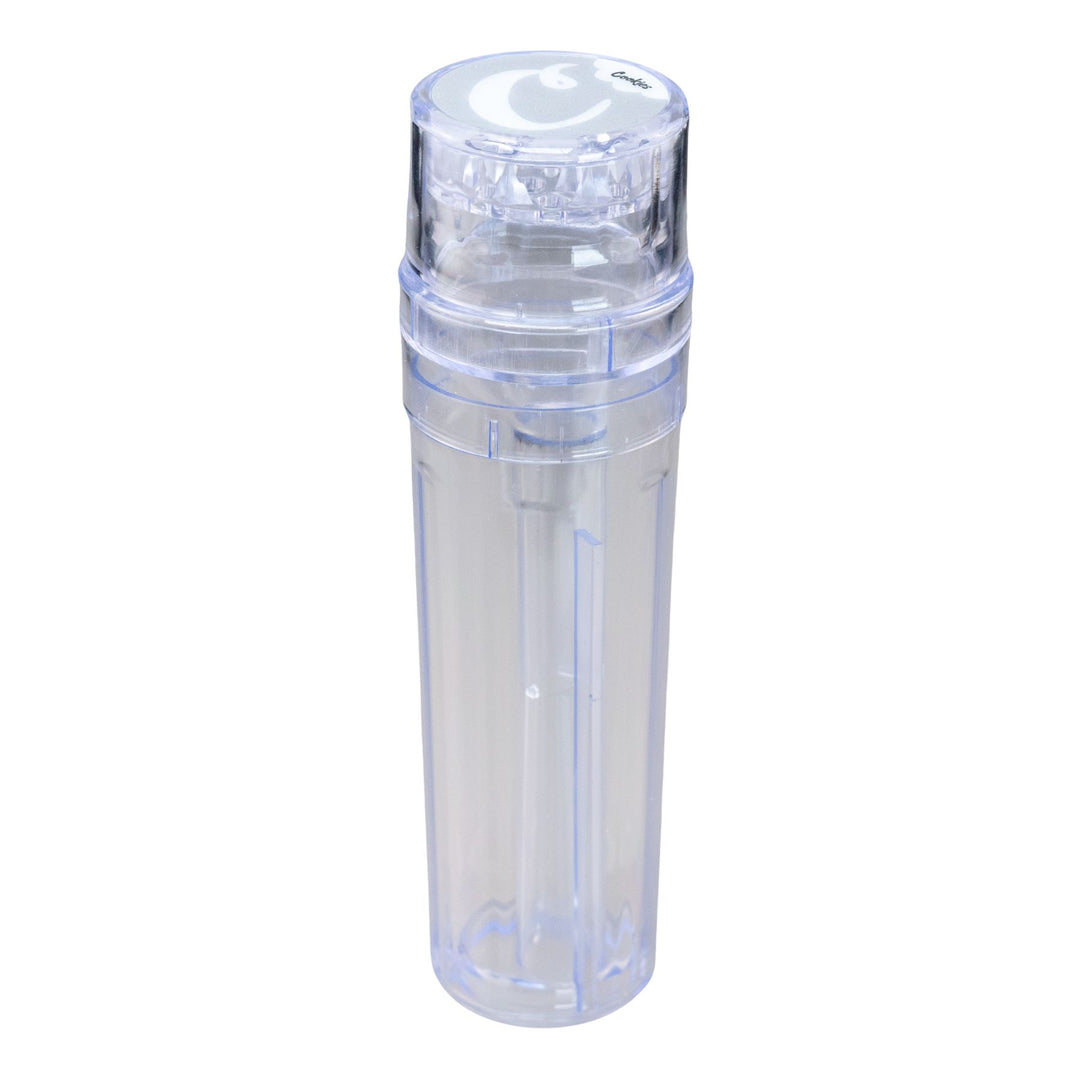 "Clear Cookies Flower Tower that triples as a grinding, packing, and storage device," - Up N Smoke.