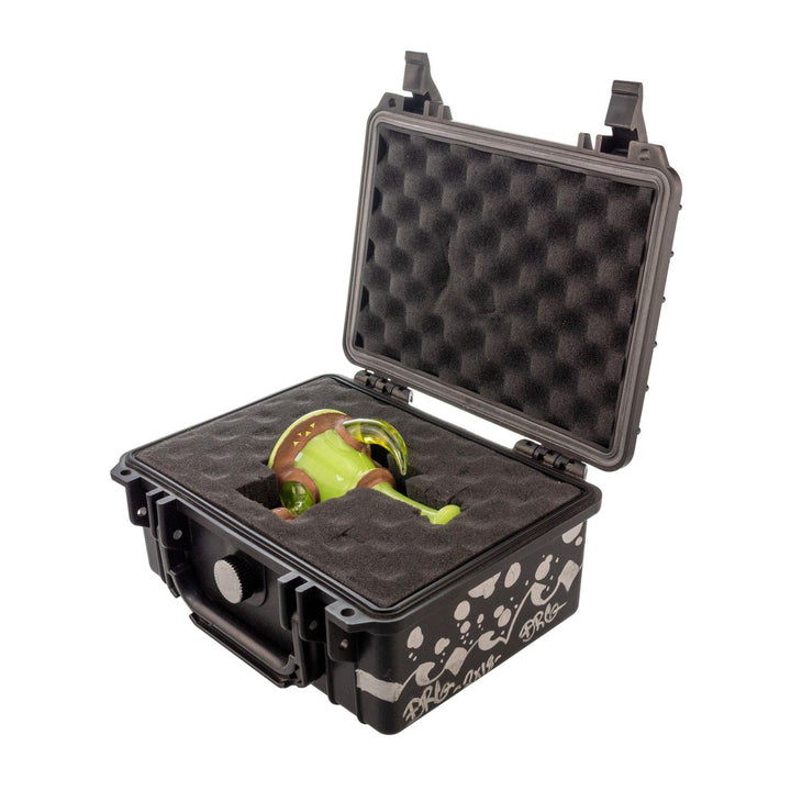 "Open padded box with a Copper Plated Opal Rig within it that is made with real crushed opal pieces," - Up N Smoke.