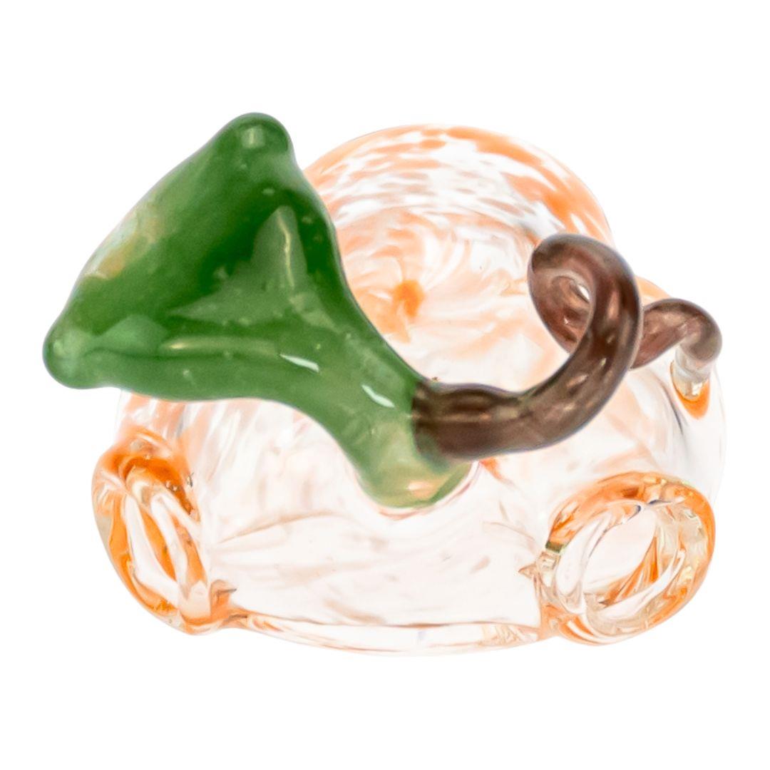 Dalik Glass Pumpkin Pendant displayed on a white background front angle - Up N Smoke