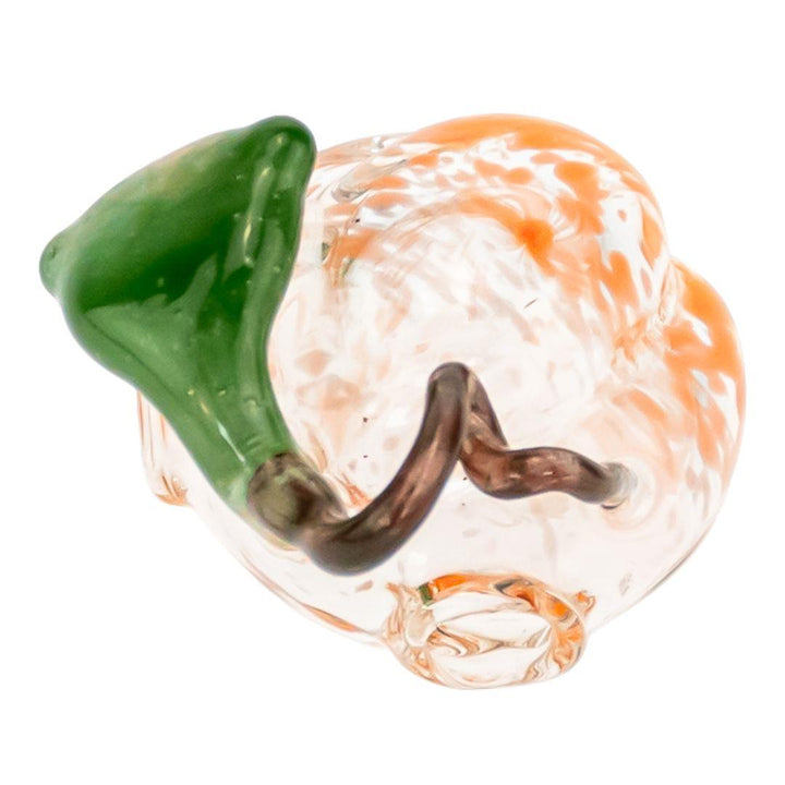 Dalik Glass Pumpkin Pendant displayed on a white background right side angle - Up N Smoke
