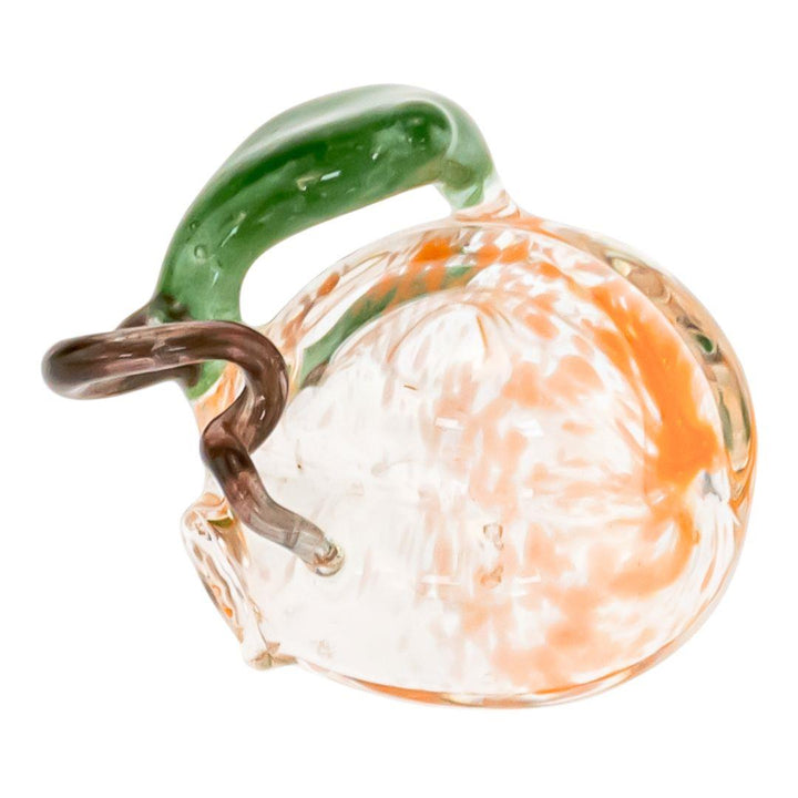 Dalik Glass Pumpkin Pendant displayed on a white background side angle - Up N Smoke