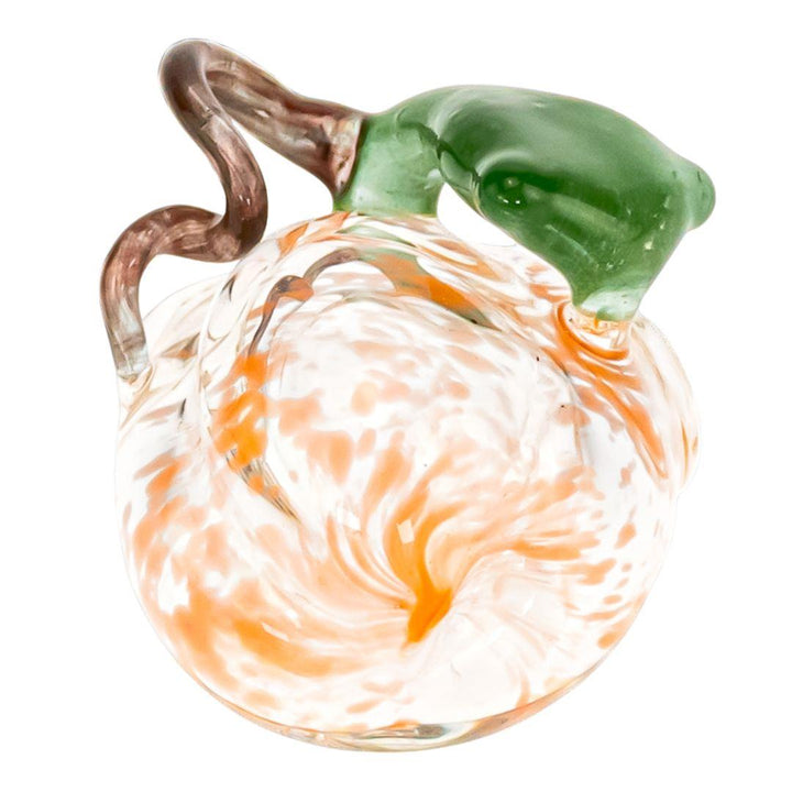 Dalik Glass Pumpkin Pendant displayed on a white background back angle - Up N Smoke