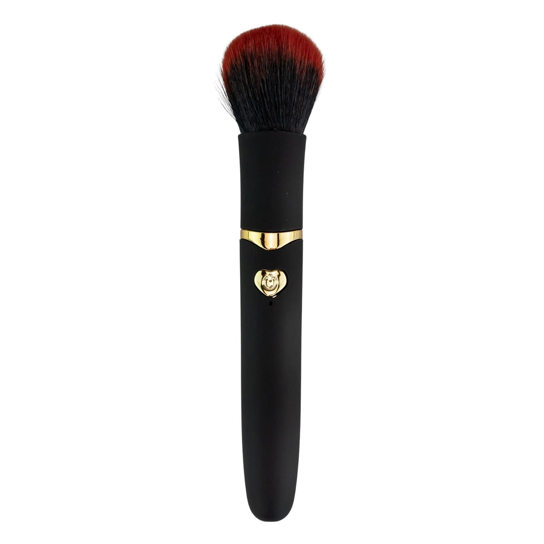Discreet Makeup Brush Vibrator with usb charging black color photo on a white background - Up N Smoke