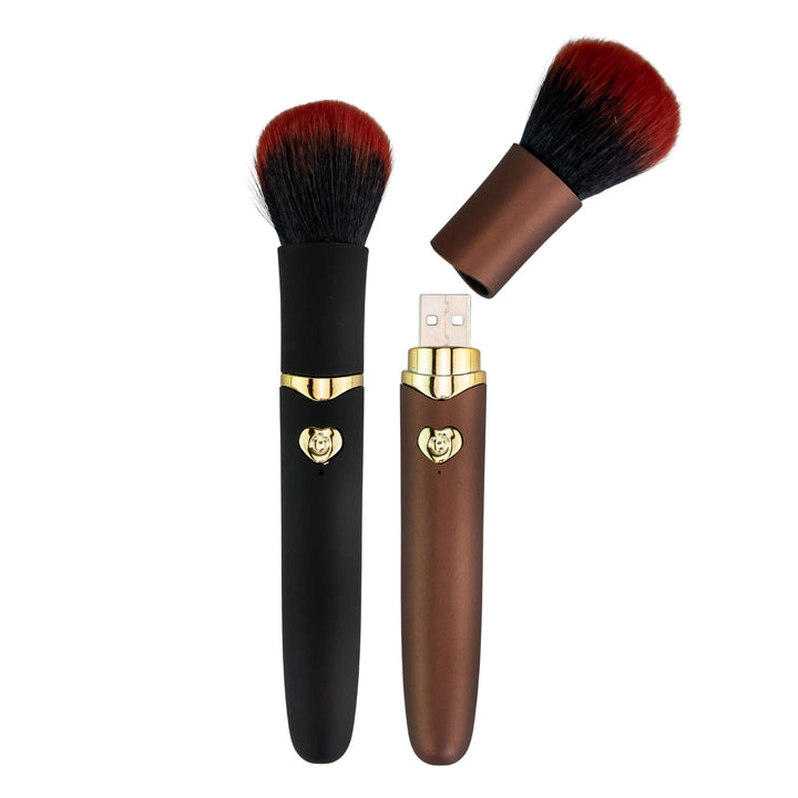Discreet Makeup Brush Vibrator with usb charging group photo on a white background - Up N Smoke