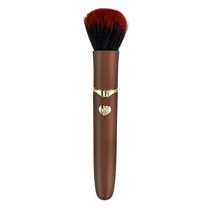 Discreet Makeup Brush Vibrator with usb charging rose gold color photo on a white background - Up N Smoke
