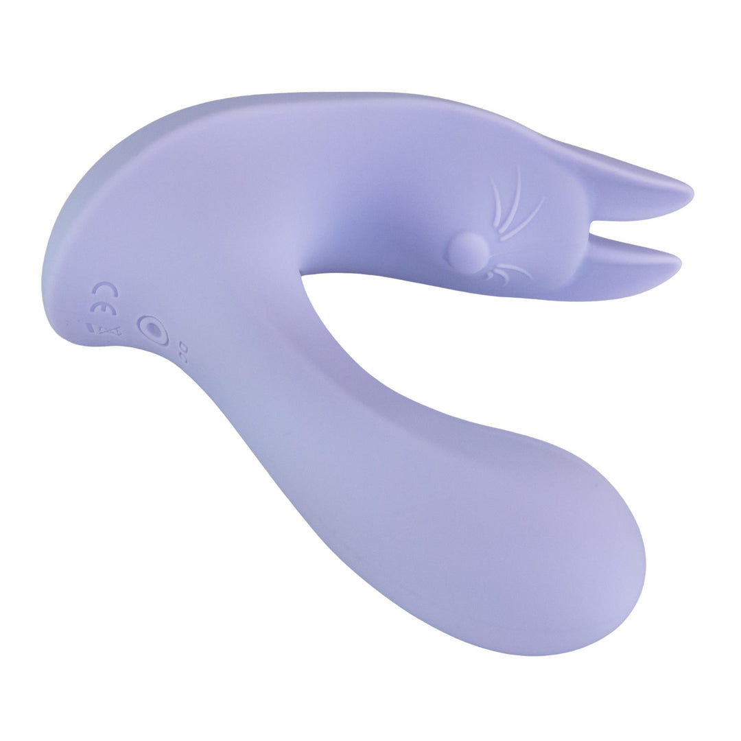 Dual-Stimulation G-Spot Vibrator top down facing on a white background - Up N Smoke