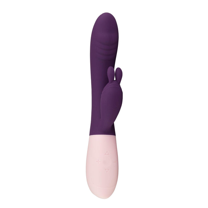 Dual Rabbit G-spot Vibrator Purple front side on a white background - Up N Smoke