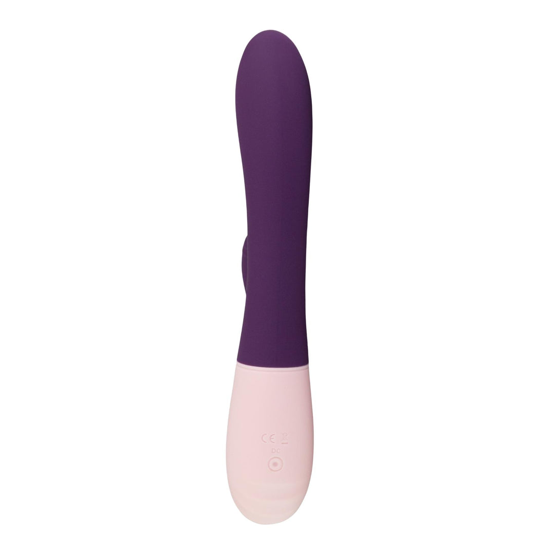 Dual Rabbit G-spot Vibrator Purple back facing on a white background - Up N Smoke
