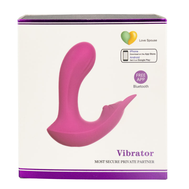 Dual-Stimulation G-Spot Vibrator front facing packaging on a white background - Up N Smoke