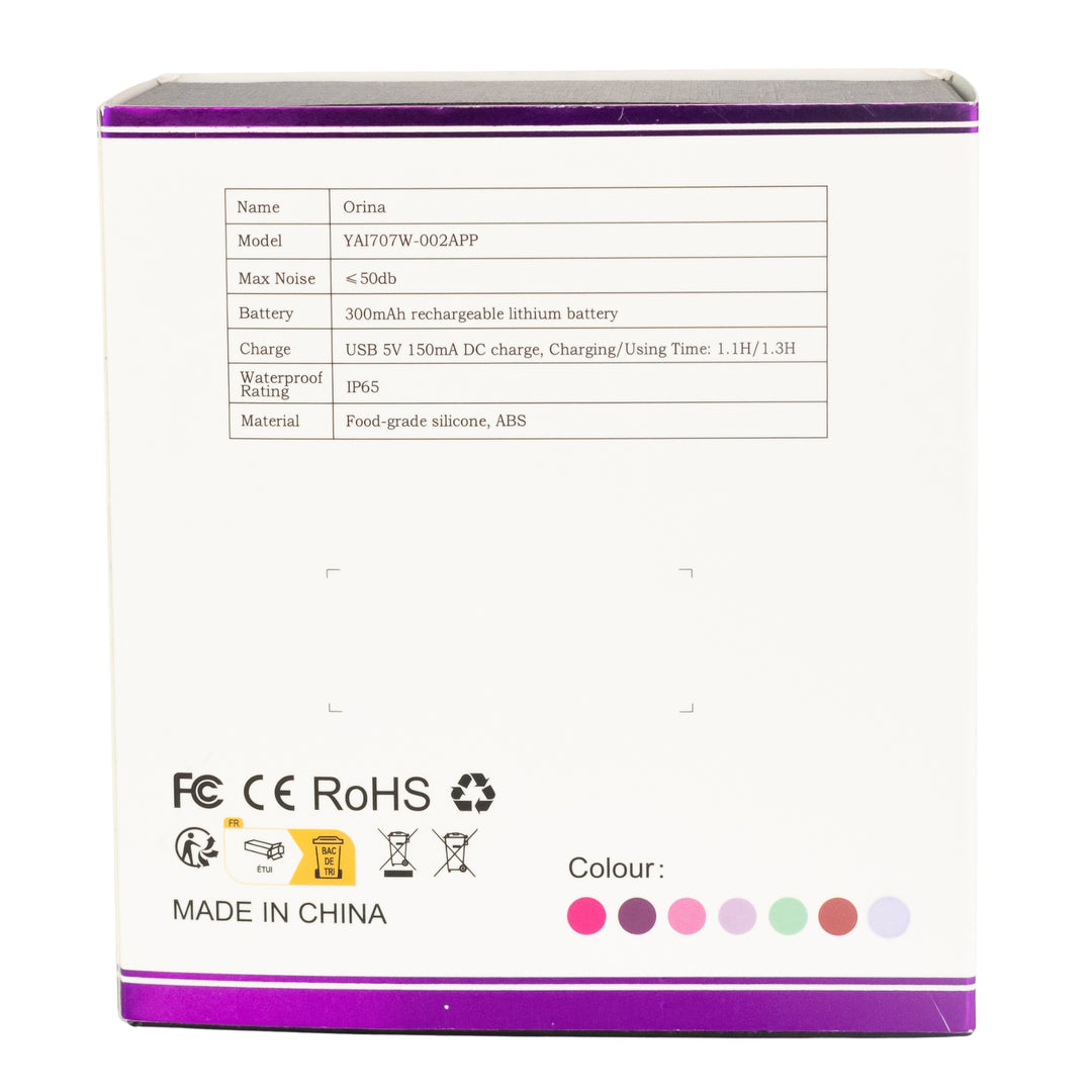 Dual-Stimulation G-Spot Vibrator back facing packaging on a white background - Up N Smoke
