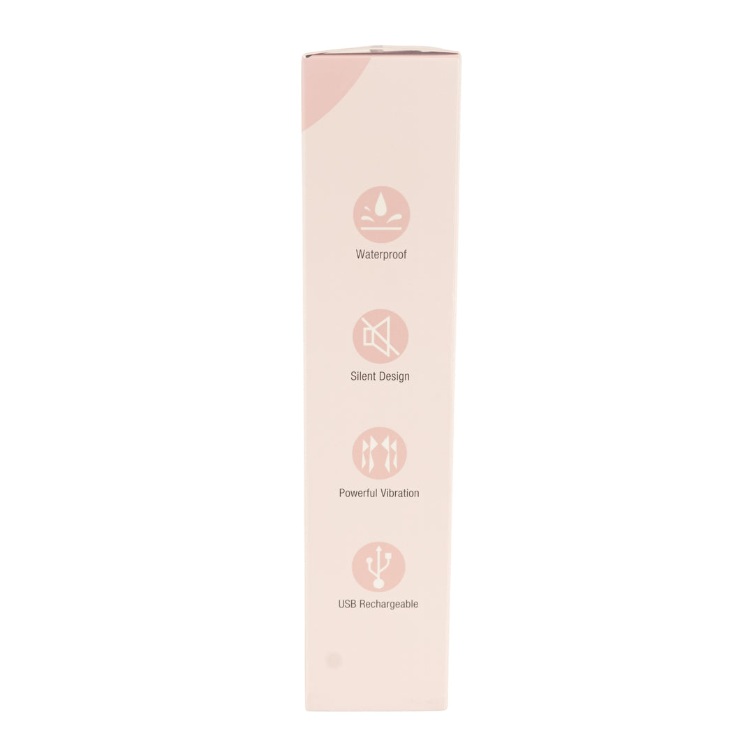 Flexible Dual Stimulation Rabbit Vibrator side facing packing on a white background - Up N Smoke