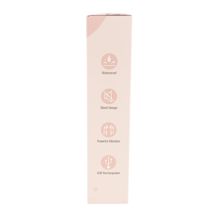 Flexible Dual Stimulation Rabbit Vibrator side facing packing on a white background - Up N Smoke