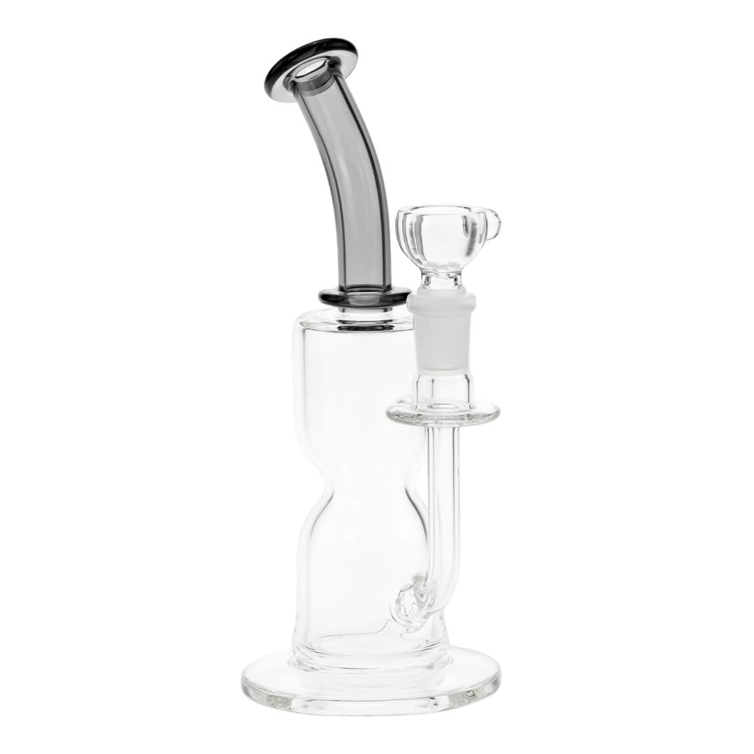 Dume Cross Diffuser Hourglass Mini black neck color displayed on a white background - Up N Smoke