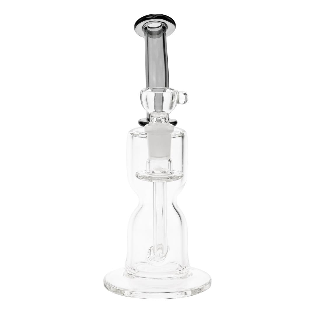 Dume Cross Diffuser Hourglass Mini black neck color front angle displayed on a white background - Up N Smoke