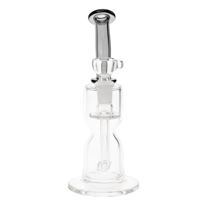 Dume Cross Diffuser Hourglass Mini black neck color front angle displayed on a white background - Up N Smoke