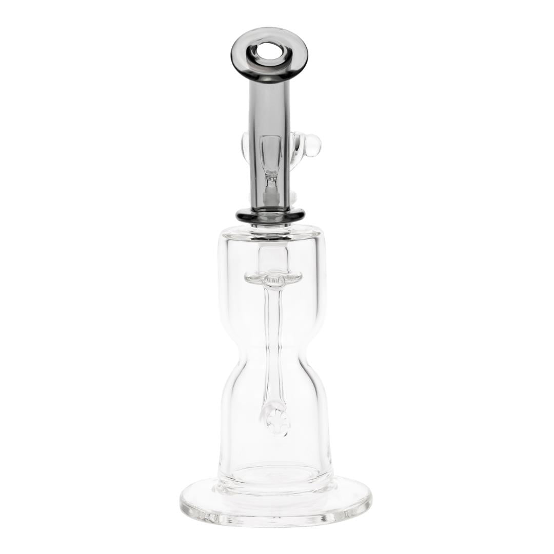 Dume Cross Diffuser Hourglass Mini black neck color back angle displayed on a white background - Up N Smoke