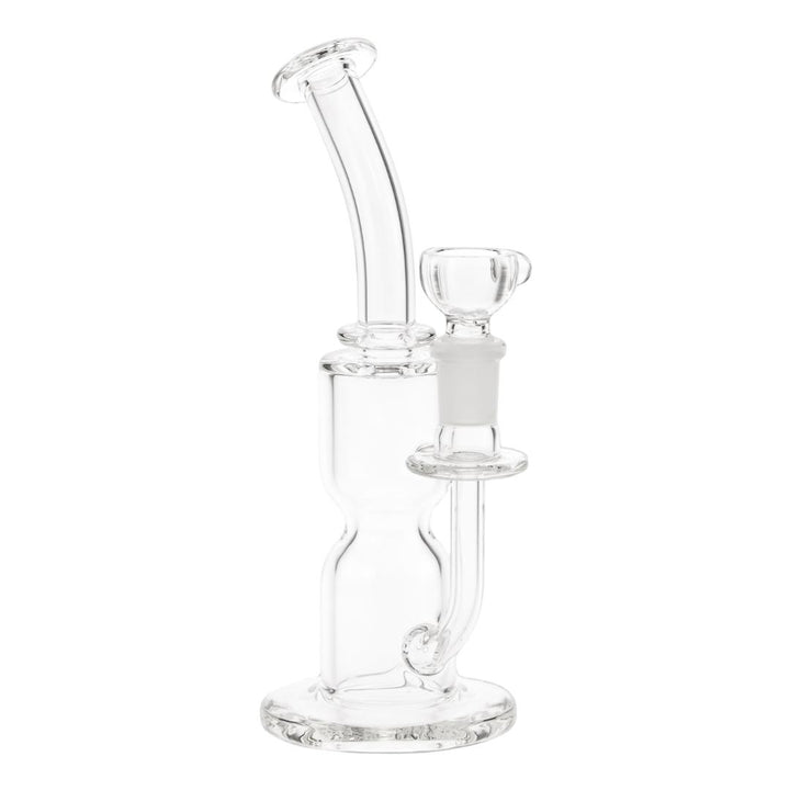 Dume Cross Diffuser Hourglass Mini clear neck color displayed on a white background - Up N Smoke
