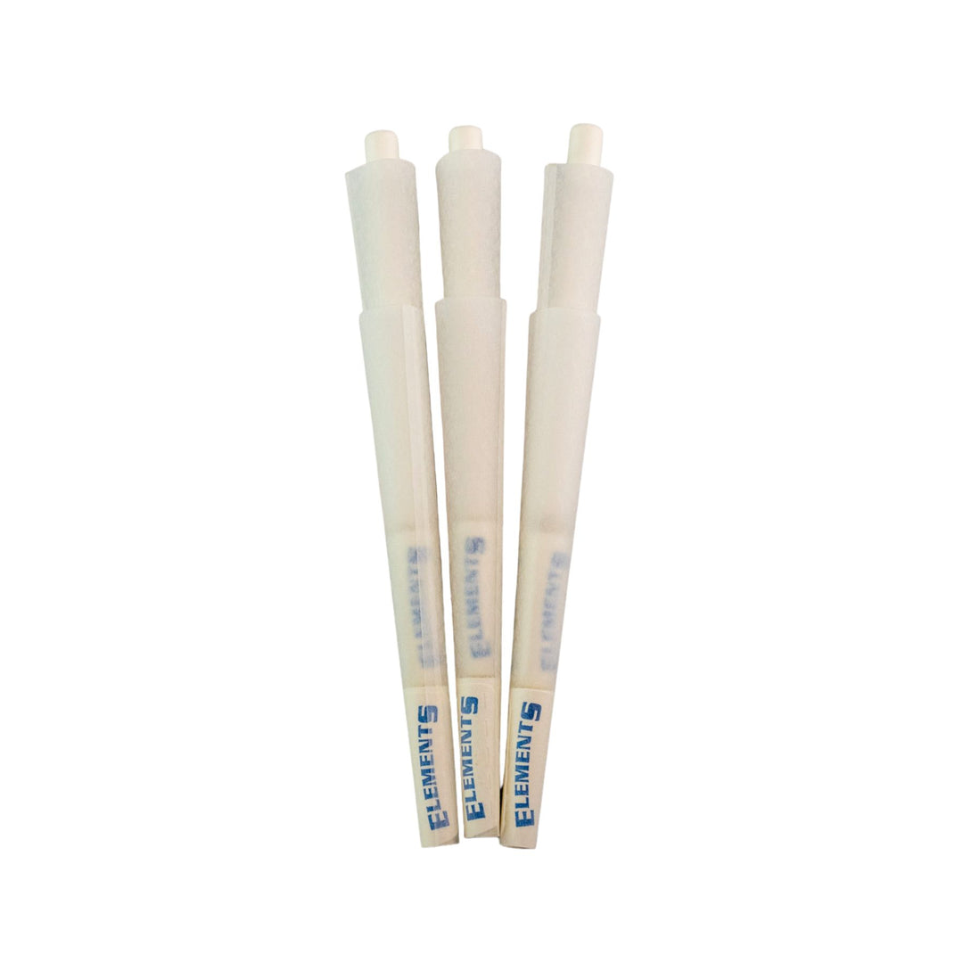 "Six  1 ¼  Elements Rice Paper cones on a white background," - Up N Smoke.
