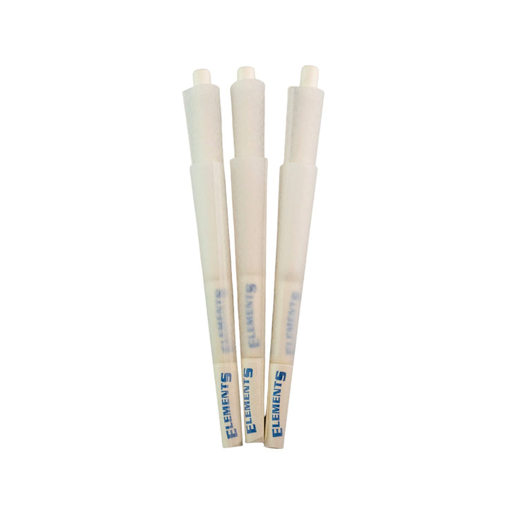 "Six  1 ¼  Elements Rice Paper cones on a white background," - Up N Smoke.