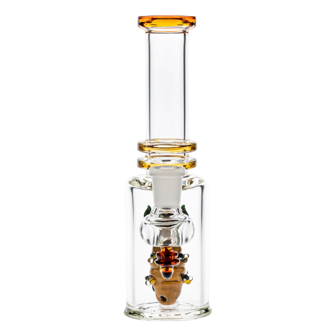 Empire Glassworks Bee Hive Mini Rig on a white background front facing angle - Up N Smoke