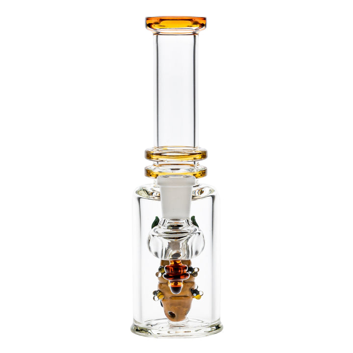 Empire Glassworks Bee Hive Mini Rig on a white background front facing angle - Up N Smoke
