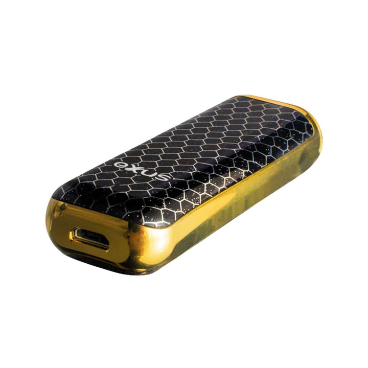 "A small Exxus Minovo Cartridge Battery laid diagonally to showcase the USB-C charging port," - Up N Smoke.