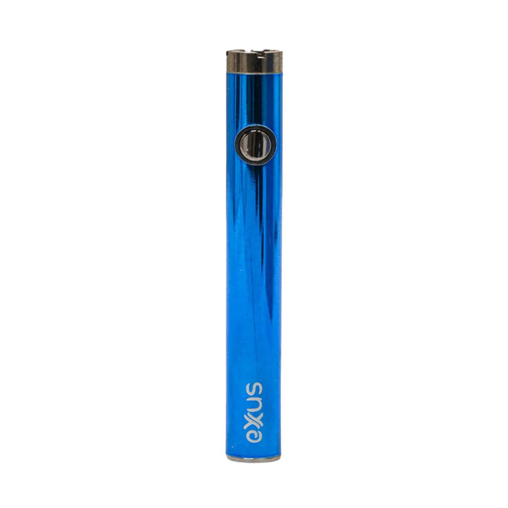 "Glacier blue Exxus Plus VV 2.0 Cartridge Battery on a white background," - Up N Smoke.