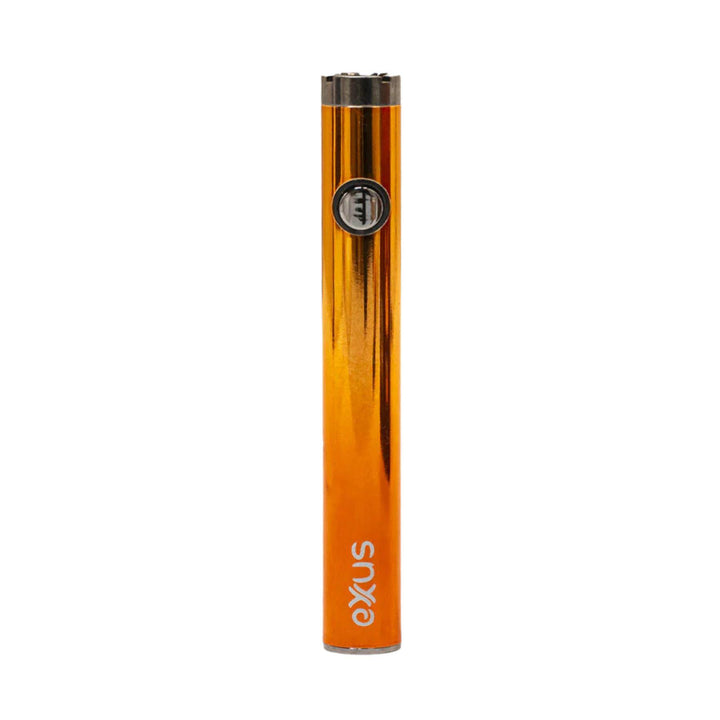 "An Exxus Plus VV 2.0 Cartridge Vaporizer Battery in the color Sunset on a white background," - Up N Smoke.