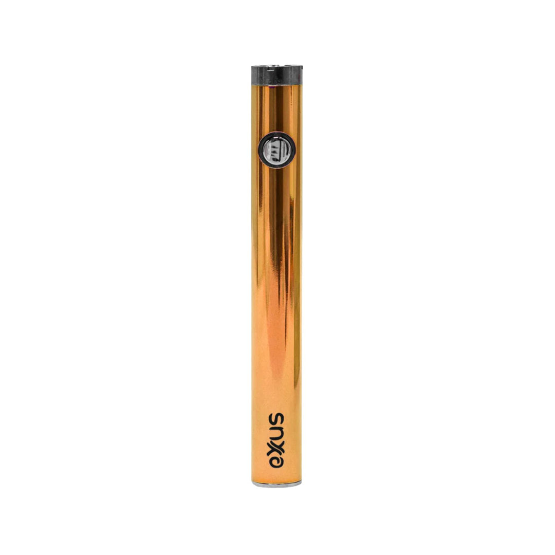 "An Exxus Slim VV2 510 Battery in the color Rose against a white background. This product is used to vaporize concentrates," - Up N Smoke. 