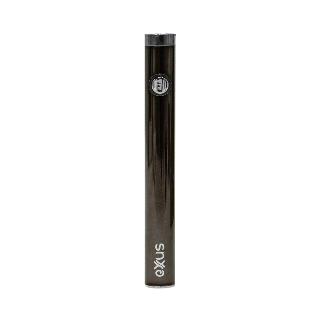 "An Exxus Slim VV2 510 Vaporizer Battery in the color Smoke against a white background," - Up N Smoke.